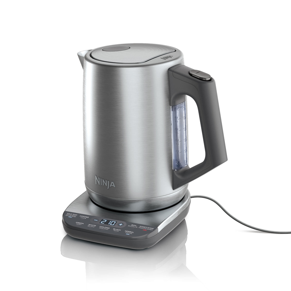 Ninja® KT200C Precision Temperature Electric Kettle, 1500 watts, BPA Free, Stainless, 7-Cup Capacity, Hold Temp Setting